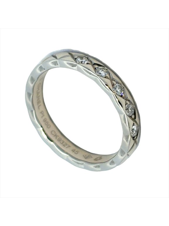 Pre-Owned Chanel Coco Crush 5-Diamond Ring, Size 45, Platinum 950, 3.5g, Women's Ring