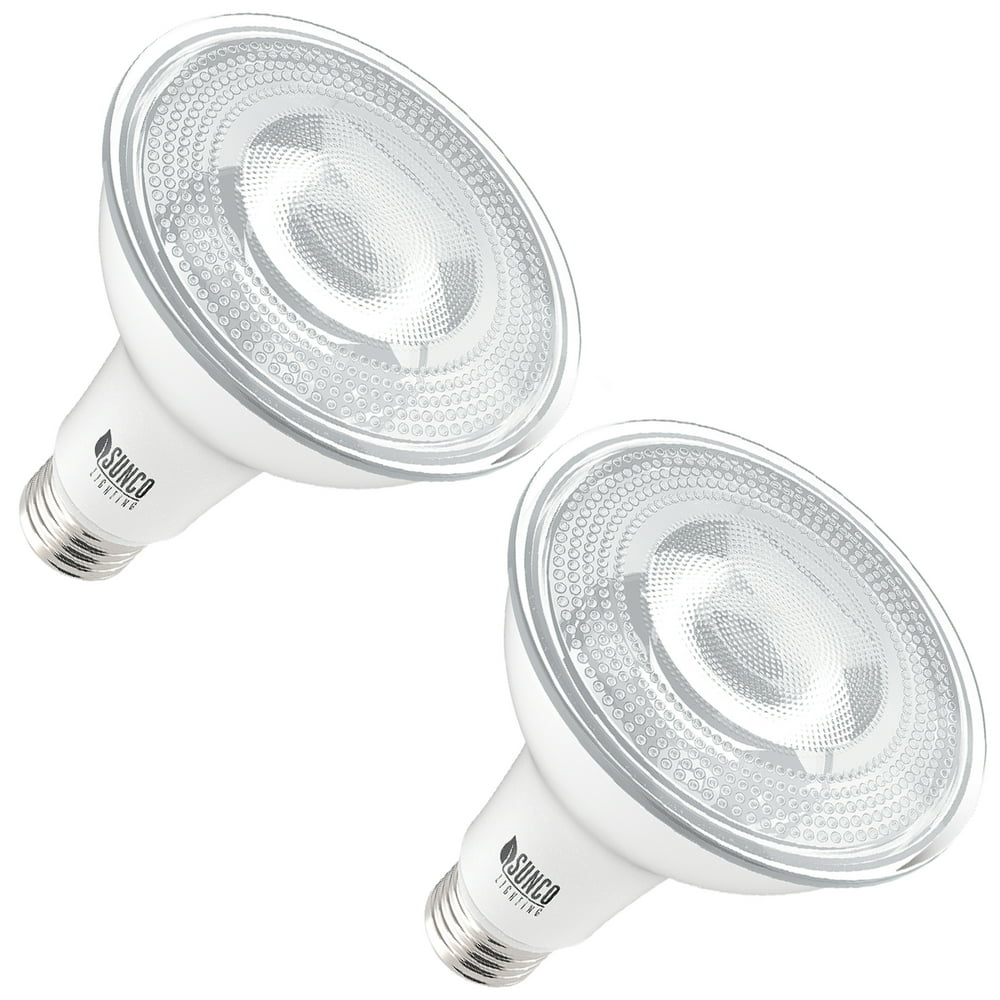 Sunco Lighting 2 Pack PAR30 LED Bulb, 11W=75W, Dimmable, 4000K Cool White, 850 LM, E26 Base