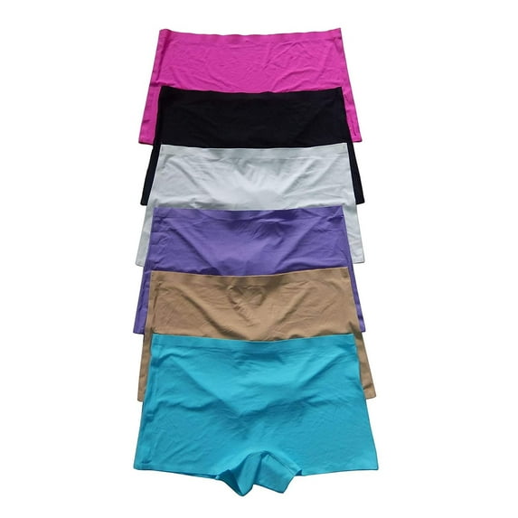 Iheyi 12 Pieces Lowrise Seamless No Show No Line Laser Cut Boyshorts Panty S/M/L/XL (Small)