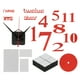thumbnail image 2 of Calcomanías adhesivas modernas para reloj de pared Digital DIY para decoración del hogar, sala de estar y oficina, color rojo, 2 of 5
