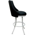 thumbnail image 3 of Melisima Extra Tall 34" Metal Bar Stool - Black Vinyl - White, 3 of 3