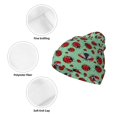 thumbnail image 3 of Picia Ladybugs 3 Pattern Knitted Beanie Hat for Men and Women , Unisex Winter Warm Stretchy Knit Cap Thick Fisherman Beanies Cuffed Plain Skull Caps, 3 of 6