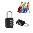 thumbnail image 3 of 3 Digit Resettable Combination Padlock Luggage Case Padlock Box Black Lock Coded Lock School, 3 of 7