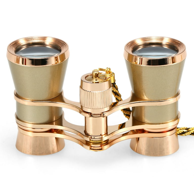 3x25 Opera Glasses Lens Retro Metal Body Mini Theater Binoculars