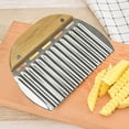 thumbnail image 3 of HomeLife Potato Chip Cutter Corrugated Sharp Blade Rustproof Food Grade Comfortable Grip Crinkle Cutter Ergonomic Handle Wavy French Fries Potato Cutter for Kitchen, 3 of 13