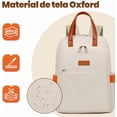 thumbnail image 2 of Mochila para Mujer, Bolsa de Tela Oxford con Correas Oculta Gruesa y Transpirable, Mochila para Portátil con Múltiples Compartimentos, 2 of 4