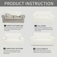 thumbnail image 5 of Stretch Sofa Slipcover 1-Piece Sofa Cover Furniture Protector Couch Soft with Elastic Bottom for Kids, Polyester Spandex Jacquard Fabric  Checks Sofa, 5 of 8