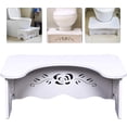 thumbnail image 1 of Ergonomically Designed Toilet Stool for Optimal Posture, Improved Defecation Posture Toilet Potty Stool, White Medium Density Fiberboard, Universal Height Bathroom Stool for Adults, Elderly, 1 of 5