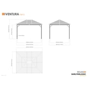 Sojag Ventura 10 x 12 x 9 ft Dark Grey Gazebo