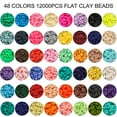 thumbnail image 2 of CandWuom 12000Pcs Flat Polymer Clay Beads Kit 48 Colors, 6mm Heishi Letter Beads Set for Bracelets String Necklaces Jewelry Making Crafts Gifts for Girls Ages 6-12, 2 of 10
