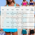 thumbnail image 3 of Erwazi Women's 2 Piece Tankini Set Modest Color Block High Waist Swim Skirt with Pocket, 3 of 7