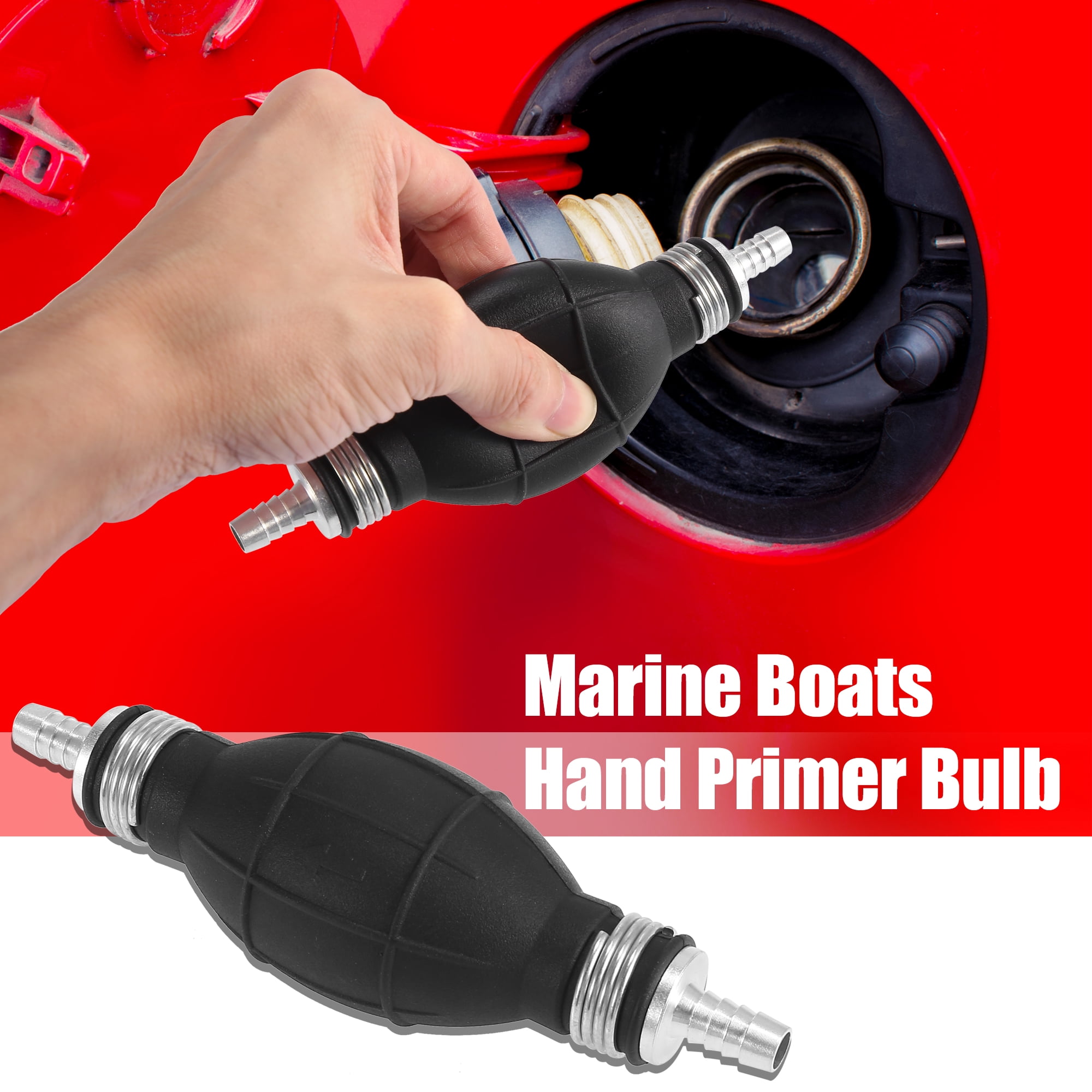 Unique Bargains 4pcs 8mm 5/16 Rubber Fuel Transfer Bulb for Car Marine Boat Diesel