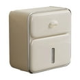 thumbnail image 2 of Oleegame 1PC Spoon And Lid Rest Wall Mounted Bathroom Tissue Storage Box Punch Toilet Paper Holder WC Roll Paper Stand Phone Rack For Ca, 2 of 9