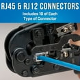 thumbnail image 6 of Jonard Tools TK-RJ45 Network Tool Kit for CAT5, CAT5E, and CAT6  Includes 6-in-1 Crimper RJ11 / RJ12 / RJ45, Punch Down Tool, Cable Stripper, and RJ45 & RJ12 Connectors, 6 of 6