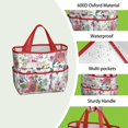 thumbnail image 4 of Garden Tool Bag,Pioneer Flower Floral Print Pattern Garden Tool Organizer,Garden Gifts,Waterproof Multi-Pocket Garden Tool Storage 11.8x5.5x11.4 Inch(Tools NOT Included), 4 of 6