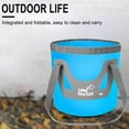thumbnail image 5 of 12L Portable Foldable Water Bucket for Camping Fishing Hiking Travel - Leakproof Collapsible Container with Handle, Durable 500D Tarpaulin, Multi-Purpose for Washing Gardening Outdoor Activities, 5 of 7