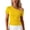 Yellow, variant on LIaqionyy Women's off Shoulder Tee Shirt Short Sleeve Tops Summer Casual Fashion Blouse Shirts Going out Crop Top