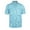 Pine Green/Turquoise, variant on Monterey Club Men's Small Tile Print Tailored Collar Short Sleeve Golf Polo Shirt #3514