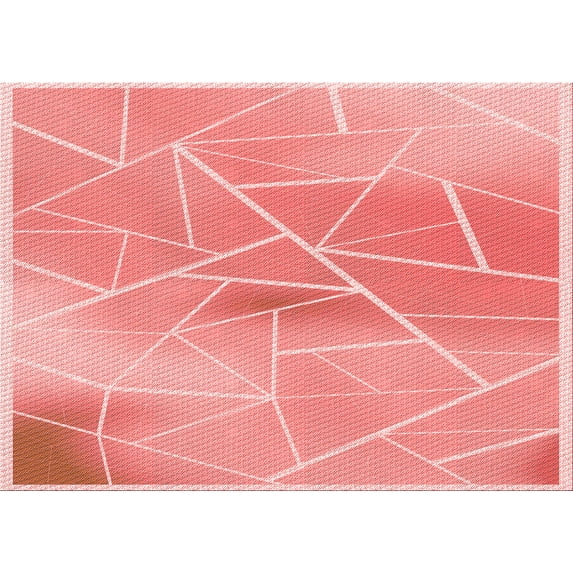 Ahgly Company Indoor Rectangle Patterned Pastel Pink Area Rugs, 2' x 5'