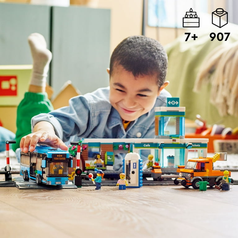  LEGO City Train Station Set 60335 with Bus, Rail Truck, and  Tracks, Compatible with City Sets. Pretend Play Train Set for Kids Who Love  Pretend Play : Everything Else