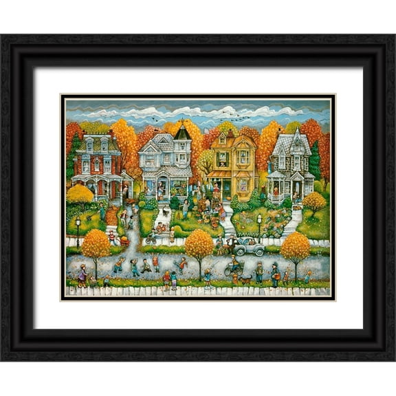 Bell, Bill 14x11 Black Ornate Wood Framed with Double Matting Museum Art Print Titled - Tis Autumn