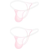 Men’s Transparent Thong Underwear - Sheer Waistband & Mesh Ventilation