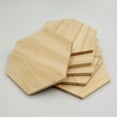 thumbnail image 5 of 25 Pieces Hexagonal Wooden Slices for Decoration Beige Color Smooth Surface Ideal for DIY Projects, 5 of 10