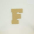 thumbnail image 4 of Package of 1, 6 Inch X 1/2" Thickness MDF Letter F in The Collegiate Font, Thick for Art & Craft Project, Made in USA, 4 of 4