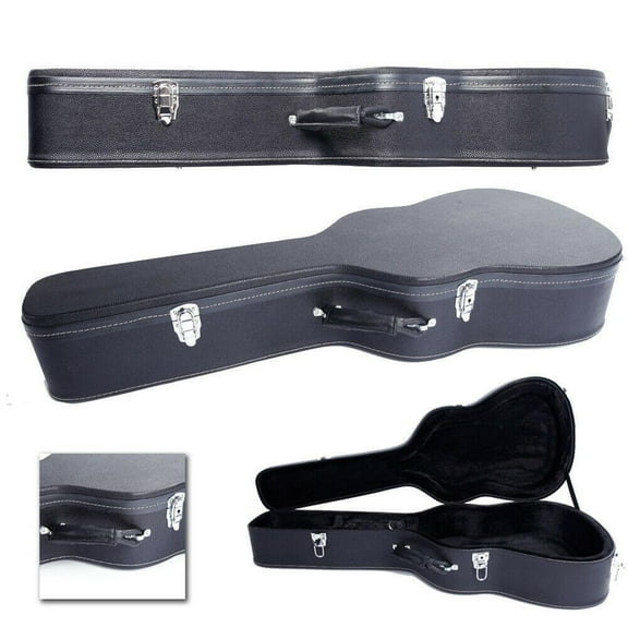 VibrantEcho 39"  Acoustic Guitar Hardshell Case with Accessory Compartment - Black