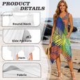 thumbnail image 2 of HELLHERO Tropical Palm Print Summer Dresses, Side Pockets Sundress with Round Neck Non Fade for Beach Vacation, 2 of 8