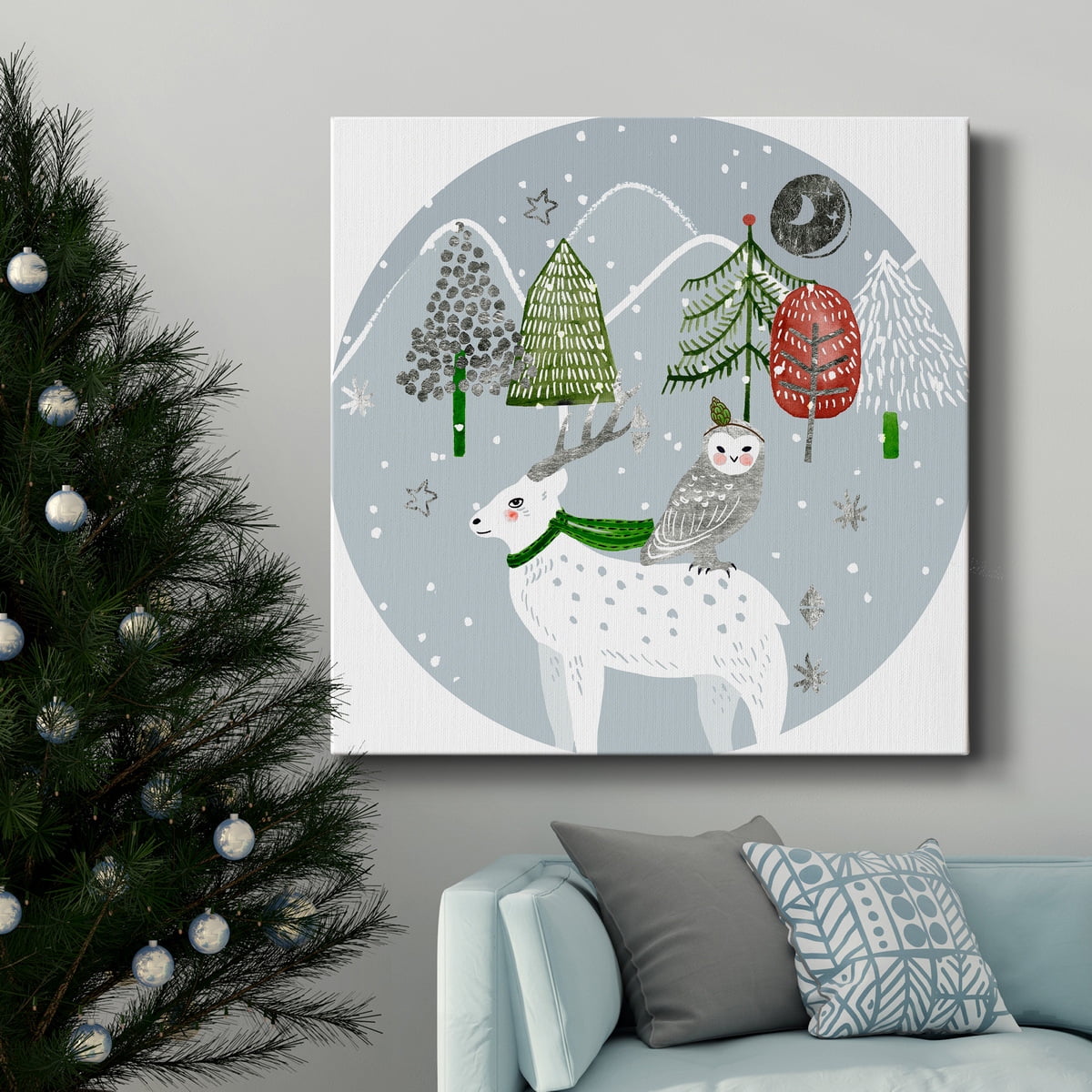 Stars and Snowflakes Collection C-Premium Gallery Wrapped Canvas - Ready to Hang