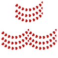 thumbnail image 3 of Yuarrent 1 Juego de guirnalda de corazón, decoración de fiesta con purpurina, decoración del día de San Valentín, pancarta colgante, Rojo 3piezas, 3 of 5