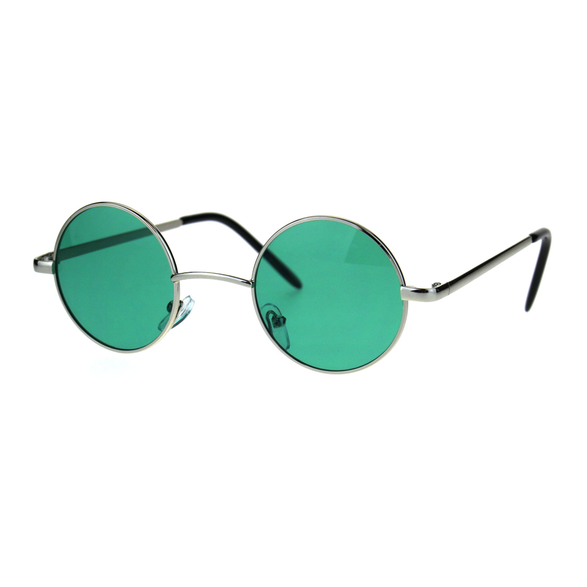 Round Circle Lens Hippie Metal Rim Gradient Sunglasses 