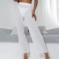 thumbnail image 2 of Womens Beach Cover up Beach Mesh Sheer Cover Up Pants Swimwear Trousers for Festival Party Holiday Summer White,M, 2 of 9