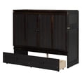 thumbnail image 3 of Full Murphy Bed with USB Port and a Large Drawer, Murphy Cabinet Chest Bed, Full Size Bed Frame Foldable Platform Bed for Guest Bedroom, Living Room, Office,Noisy Free, Espresso, 3 of 9
