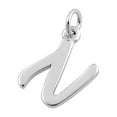 thumbnail image 1 of Capital N Simple Alphabetical 925 Sterling Silver Pendant Jewelry, 1 of 2