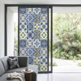 thumbnail image 3 of Middle Century Window Privacy Film, Vintage Farmhouse Bohemia Style Blue Static Cling UV Sun Blocking Heat Control Window Tint Day and Night, Non-Adhesive One Way Windows Privacy Cover 35.4''x78.7'', 3 of 7