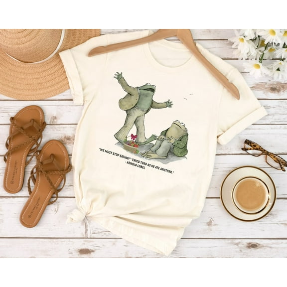 Frog And Toad Retro Funny Frog Shirt, Retro Funny Frog Shirt ,Frog Meme Tee, Book Lovers Shirt, 90s Shirt ,Trendy Funny Graphic Tees