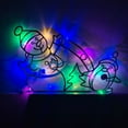 thumbnail image 4 of Animated Snowball Light String Frame with Santa Sign - Outdoor Christmas Decor for Garden, Party, and Holiday Snow Glowing Display, 4 of 5