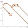 thumbnail image 6 of Sterling Silver Rose Gold-plated Adjustable 1.3mm Diamond Cut Spiga Chain - 22"- Made In Italy, 6 of 9