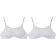 thumbnail image 2 of Fruit of the Loom Women's Breathable Cami Bra with Convertible Straps 2-Pack, White, 36DD, 2 of 7