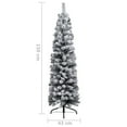 thumbnail image 5 of vidaXL Artificial Christmas Tree Slim Flocked Snow Green PVC 5 ft, 5 of 7