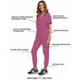 thumbnail image 3 of Green Town Scrubs for Women Scrub Set - Jogger Pant and Tuck-In V-Neck Top, 5 Pockets, Yoga Waistband, Nursing Uniform, 3 of 8