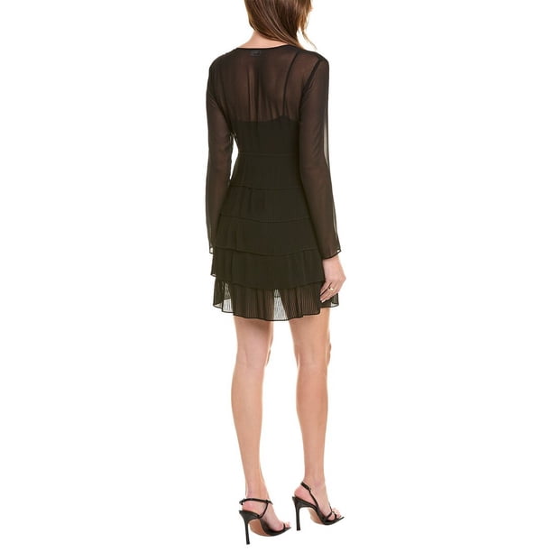 open lace back dress The Kooples Satin Midi Dress - Black
