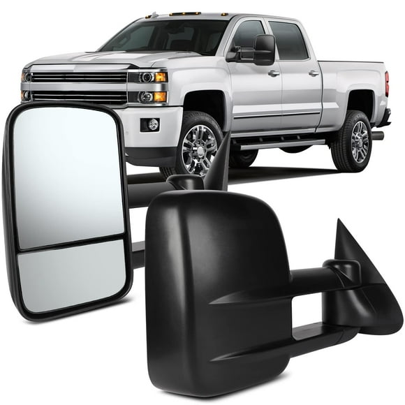 OCPTY Miroirs de Remorquage Manuels Télescopiques Mise à Niveau Miroir Gauche et Droit pour 1999-2006 pour Chevy Silverado pour GMC Sierra 1500 2500 3500 62073-74G