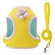 thumbnail image 1 of Dog harness for walks Reflective with carrying straps Breathable for outdoor activities, travel. Bright yellow., 1 of 5