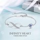 thumbnail image 3 of Infinity Heart Symbol Charm Bracelet for Women 928 Sterling Silver Adjustable Mother's Day Jewelry Gift Birthday Valentines Day Gifts for Women Mom Wi, 3 of 4