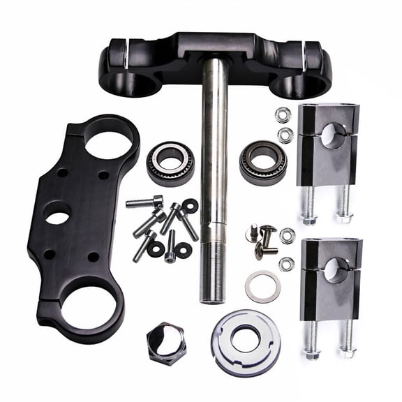 45mm 48mm Triple Tree Clamps 7/8" Bar Riser 233mm Stem Column for 22mm Handlebar Motorcycle Front Forks Pit Dirt Bike 90cc 110cc 125cc 140cc 150cc 200cc SSR Apollo CRF XR