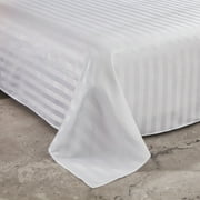 1000 Thread Count Egyptian Cotton SheetsKing Size Hotel Luxury Collectio,Striped Sheet,Ivory Stripe(White Satin Stripes 90.55x78.74x0.07in)Clearance from QiwagFerng
