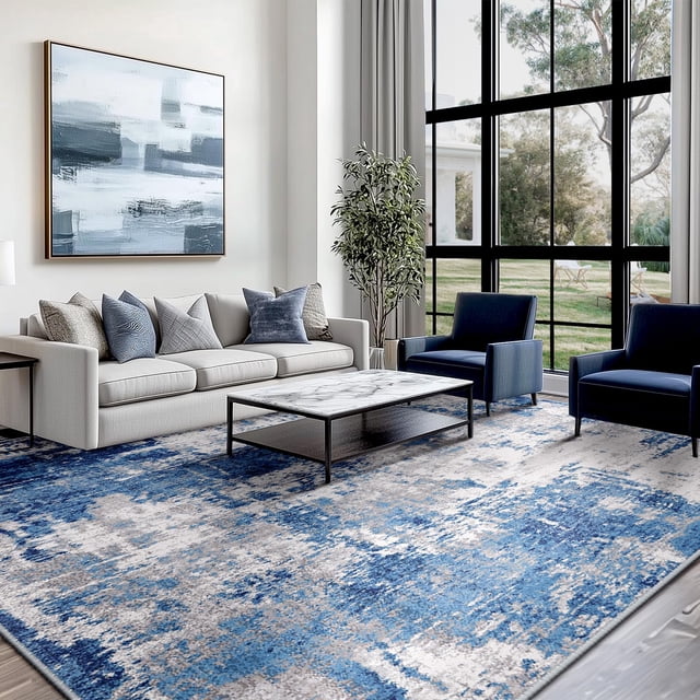 Alfombra RELEANY, lavable, antideslizante, moderna, abstracta, 240 x 300 cm